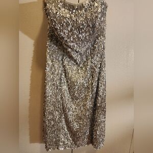 NWT Sequin Silver Dress
